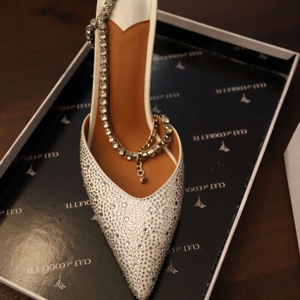 Silver Crystal Stiletto Heels